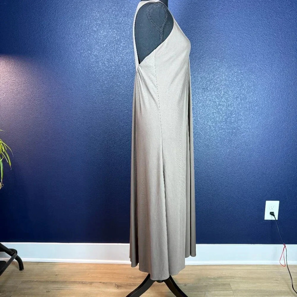 Tibi Greige (gray/beige) V-Neck Sleeveless Maxi Dress, Size Small - Picture 4 of 9